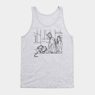 Space Rat Distracted Boyfriend Meme Outline Tank Top